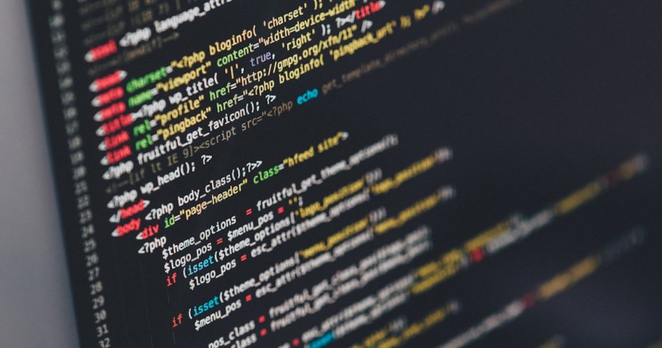 Code on computer screen - web development